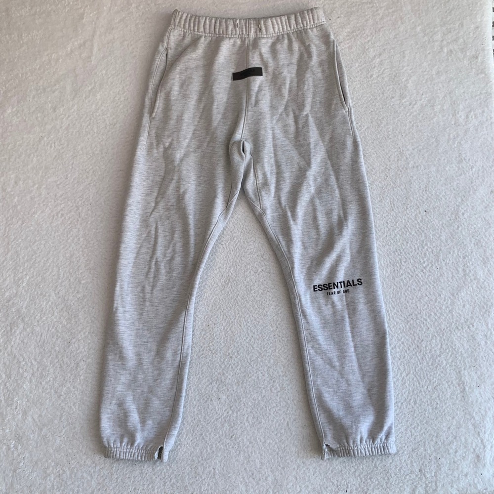 Fear of God Essentials Sweatpants Joggers XS (26x27) Logo Heather Gray (FLAWS)